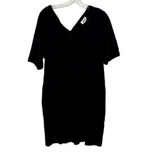 Pact Avery Dress Womens Size Large Black Cotton Twist Back Organic Rare